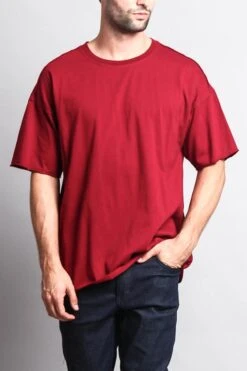 Men's Basic Over Sized T-Shirt -Victorious TS7066 BRG 5