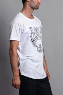 3D Metallic Embossed Tiger T-Shirt 21 3D Metallic Embossed Tiger T-Shirt -Victorious TS7075 WSV 4