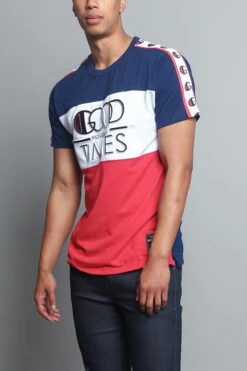 Good Times Taped T-Shirt -Victorious TS7190 NVY 2