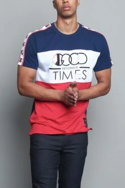 Good Times Taped T-Shirt -Victorious TS7190 NVY 5