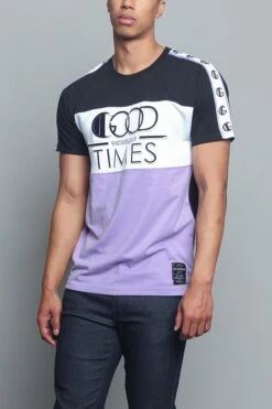 Good Times Taped T-Shirt -Victorious TS7190 PUR 2