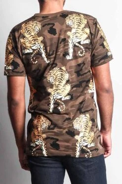 Camo Tiger T-Shirt -Victorious TS7204 OLV 3
