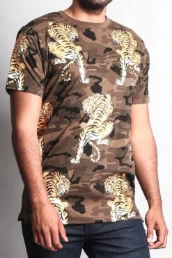 Camo Tiger T-Shirt -Victorious TS7204 OLV 4