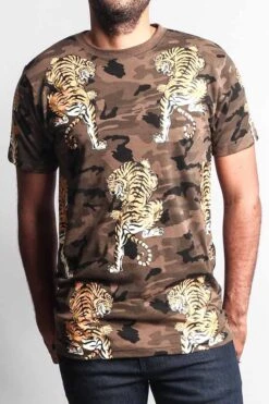 Camo Tiger T-Shirt -Victorious TS7204 OLV 5