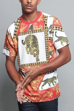 Royal Leopard T-Shirt 26 Royal Leopard T-Shirt -Victorious TS7237 RED 1