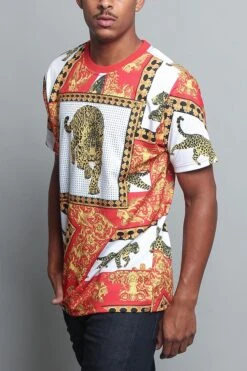Royal Leopard T-Shirt 27 Royal Leopard T-Shirt -Victorious TS7237 RED 2