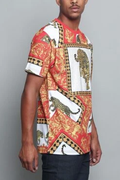 Royal Leopard T-Shirt 29 Royal Leopard T-Shirt -Victorious TS7237 RED 4