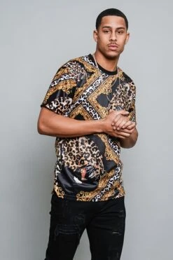 Crystal Leopard T-Shirt -Victorious TS7288 BLK 4