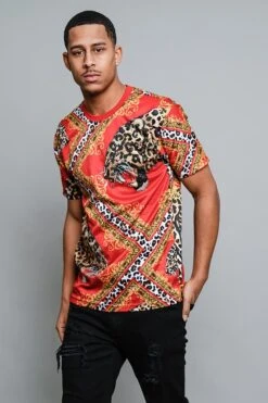 Crystal Leopard T-Shirt -Victorious TS7288 RED 2