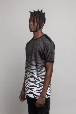 Dip Dye Gradient Tiger T-Shirt -Victorious TS7311 BLK 2