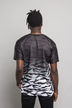 Dip Dye Gradient Tiger T-Shirt -Victorious TS7311 BLK 3