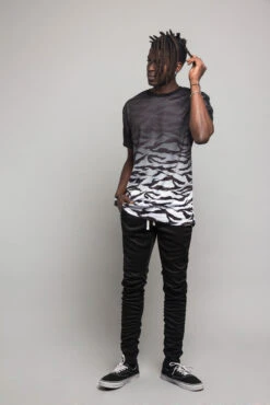 Dip Dye Gradient Tiger T-Shirt -Victorious TS7311 BLK 5