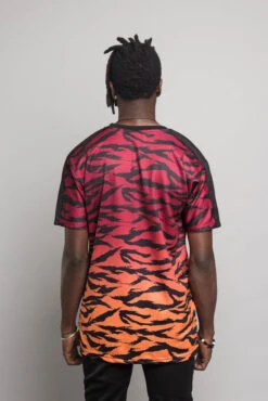 Dip Dye Gradient Tiger T-Shirt -Victorious TS7311 RED 3