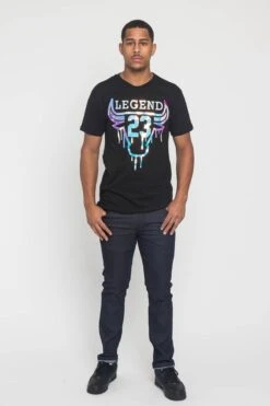Iridescent Bull T-Shirt -Victorious TS7319 BLK 5