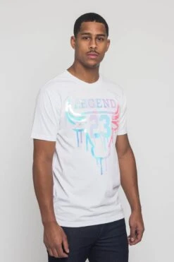 Iridescent Bull T-Shirt -Victorious TS7319 WHT 4