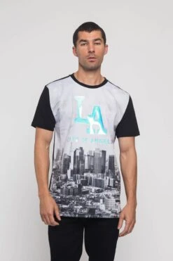 Iridescent Los Angeles City T-Shirt -Victorious TS7336 BLK 1