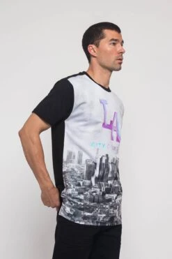 Iridescent Los Angeles City T-Shirt -Victorious TS7336 BLK 4
