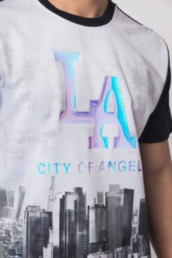 Iridescent Los Angeles City T-Shirt -Victorious TS7336 BLK 5