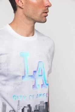 Iridescent Los Angeles City T-Shirt -Victorious TS7336 WHT 5