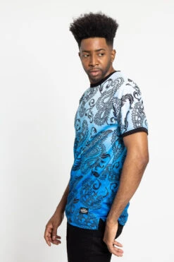 Paisley Gradient Ombre T-Shirt -Victorious TS7340 BLU 2