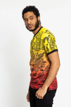 Paisley Gradient Ombre T-Shirt -Victorious TS7340 RED 2