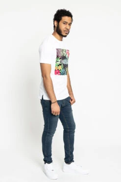 Floral Finesse T-Shirt -Victorious TS7341 WHT 5