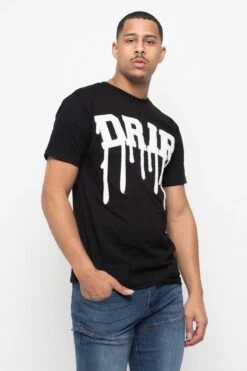 Chenille Patch Drip T-Shirt 29 Chenille Patch Drip T-Shirt -Victorious TS7344 BLK 4