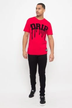 Chenille Patch Drip T-Shirt 26 Chenille Patch Drip T-Shirt -Victorious TS7344 RED 5
