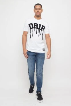Chenille Patch Drip T-Shirt 20 Chenille Patch Drip T-Shirt -Victorious TS7344 WHT 5