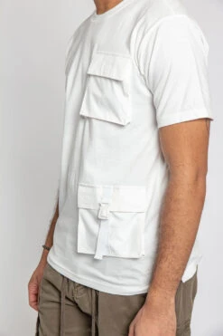 Double Pocket Utility T-Shirt -Victorious TS7355 WHT 6