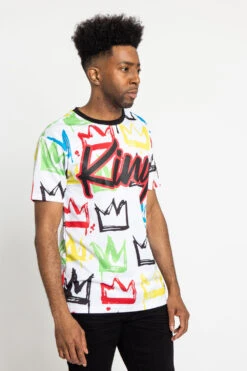 Crown Graffiti T-Shirt -Victorious TS7360 WHT 4