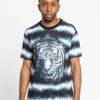 Horizontal Stripe Dyed Tiger T-Shirt -Victorious TS7363 BLK 1