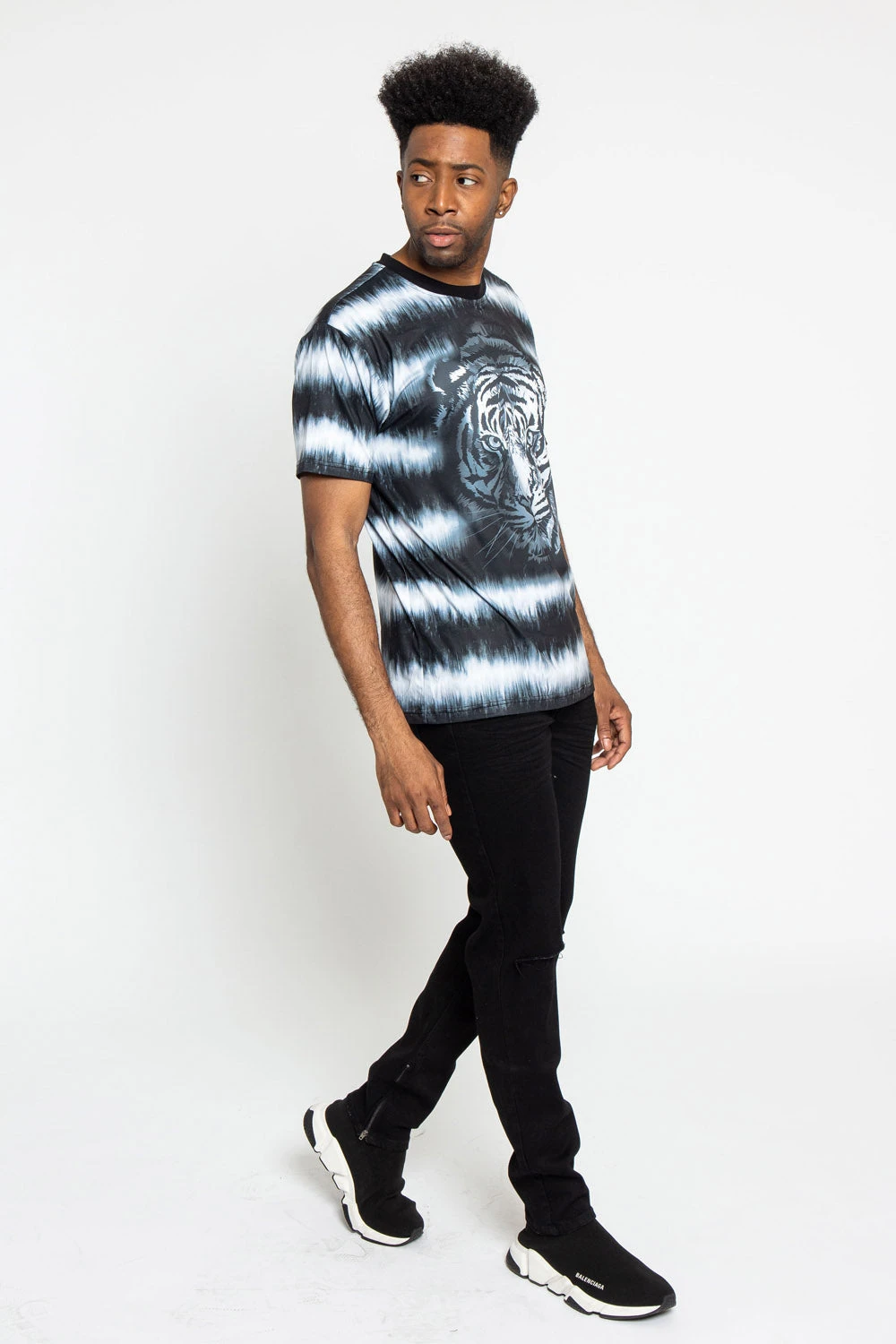 Horizontal Stripe Dyed Tiger T-Shirt 7 Horizontal Stripe Dyed Tiger T-Shirt - Image 5