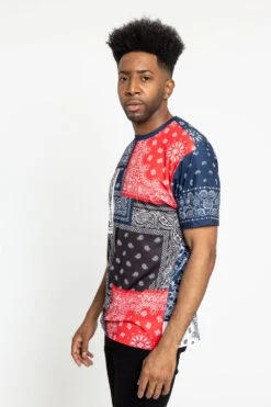 Multi Color Bandana T-Shirt -Victorious TS7377 RED 2