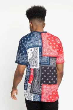 Multi Color Bandana T-Shirt -Victorious TS7377 RED 3