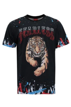 Fearless Tiger Graffiti T-Shirt -Victorious TS7385 BLK 4