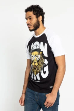 Raglan Lion King T-Shirt -Victorious TS7386 BLK 2