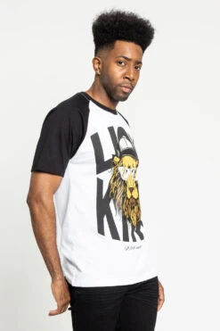 Raglan Lion King T-Shirt -Victorious TS7386 WHT 4