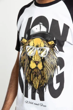 Raglan Lion King T-Shirt -Victorious TS7386 WHT 6