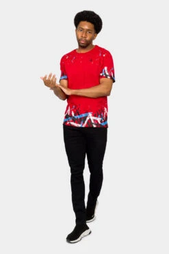 Graffiti Paint T-Shirt 31 Graffiti Paint T-Shirt -Victorious TS7388 RED 5