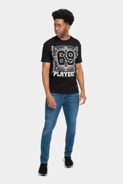 Rhinestone Studded 69 Playerz T-Shirt 26 Rhinestone Studded 69 Playerz T-Shirt -Victorious TS7399 BLK 5