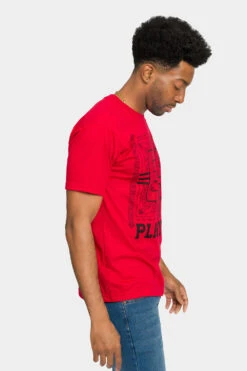 Rhinestone Studded 69 Playerz T-Shirt 35 Rhinestone Studded 69 Playerz T-Shirt -Victorious TS7399 RED 4