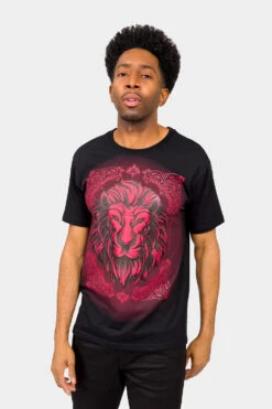 Paisley Print Embossed Lion T-Shirt -Victorious TS7408 BRD 1