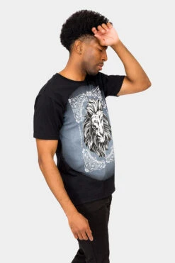 Paisley Print Embossed Lion T-Shirt -Victorious TS7408 BWT 4