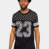Number 23 Bandana Paisley Print T-Shirt 2 Number 23 Bandana Paisley Print T-Shirt -Victorious TS7411 BLK 1