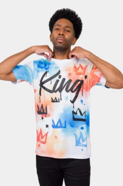 Paint Wash Crowned King T-Shirt