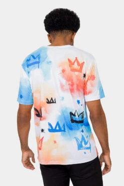 Paint Wash Crowned King T-Shirt 9 Paint Wash Crowned King T-Shirt -Victorious TS7415 WHT 3