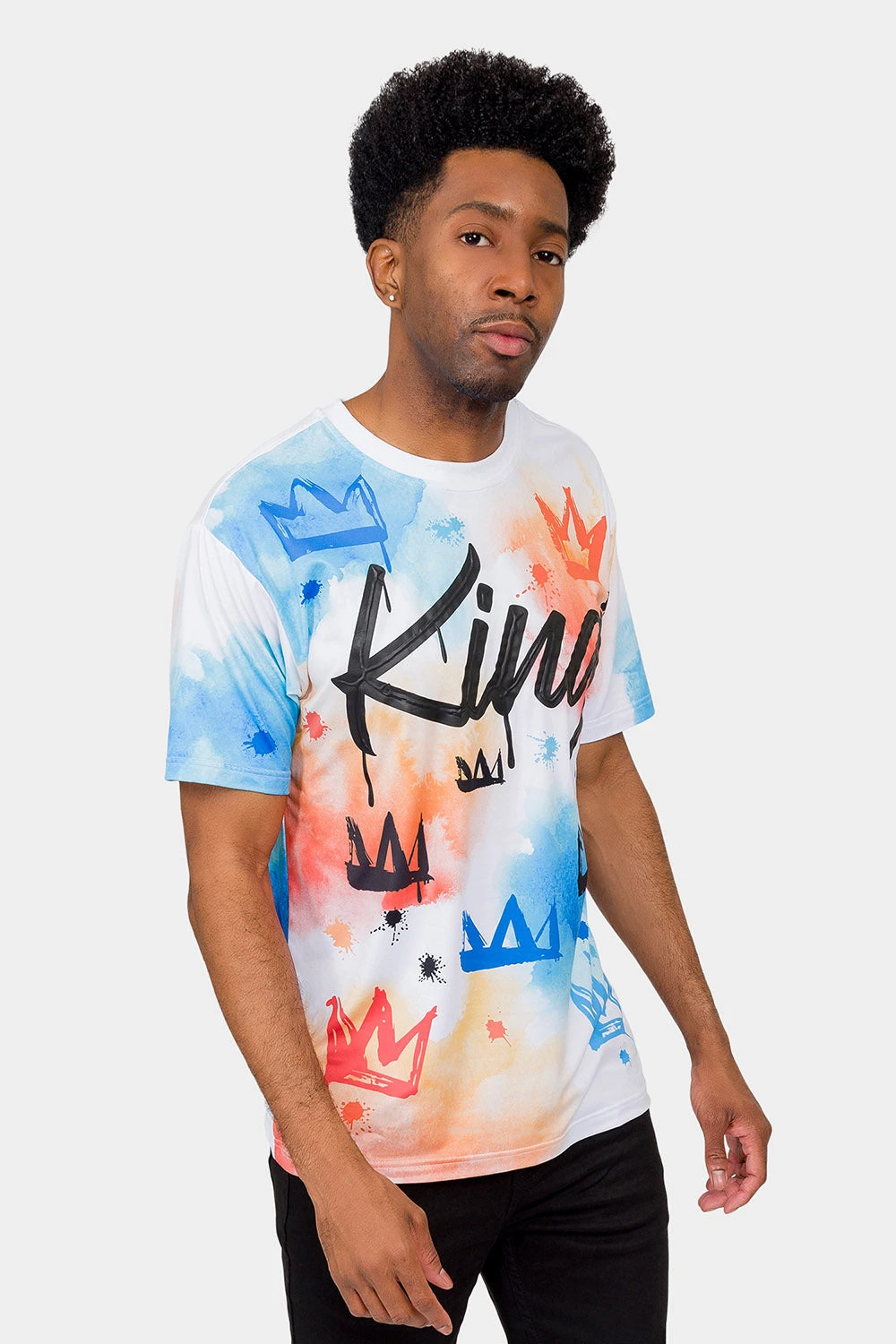 Paint Wash Crowned King T-Shirt 6 Paint Wash Crowned King T-Shirt - Image 4