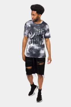 Haze Tie Dye Drip T-Shirt -Victorious TS7421 BKS 5