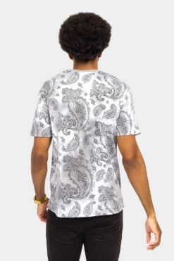 Bandana Paisley Tie Dye Shirt -Victorious TS7427 BLK 3